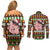 Hamsome Cute Pig Christmas Couples Matching Off Shoulder Short Dress and Long Sleeve Button Shirt Xmas Holiday Patterns - Wonder Print Shop