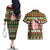 Hamsome Cute Pig Christmas Couples Matching Off The Shoulder Long Sleeve Dress and Hawaiian Shirt Xmas Holiday Patterns - Wonder Print Shop