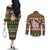 Hamsome Cute Pig Christmas Couples Matching Off The Shoulder Long Sleeve Dress and Long Sleeve Button Shirt Xmas Holiday Patterns - Wonder Print Shop