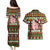 Hamsome Cute Pig Christmas Couples Matching Puletasi and Hawaiian Shirt Xmas Holiday Patterns - Wonder Print Shop