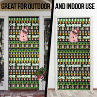 Hamsome Cute Pig Christmas Door Cover Xmas Holiday Patterns - Wonder Print Shop