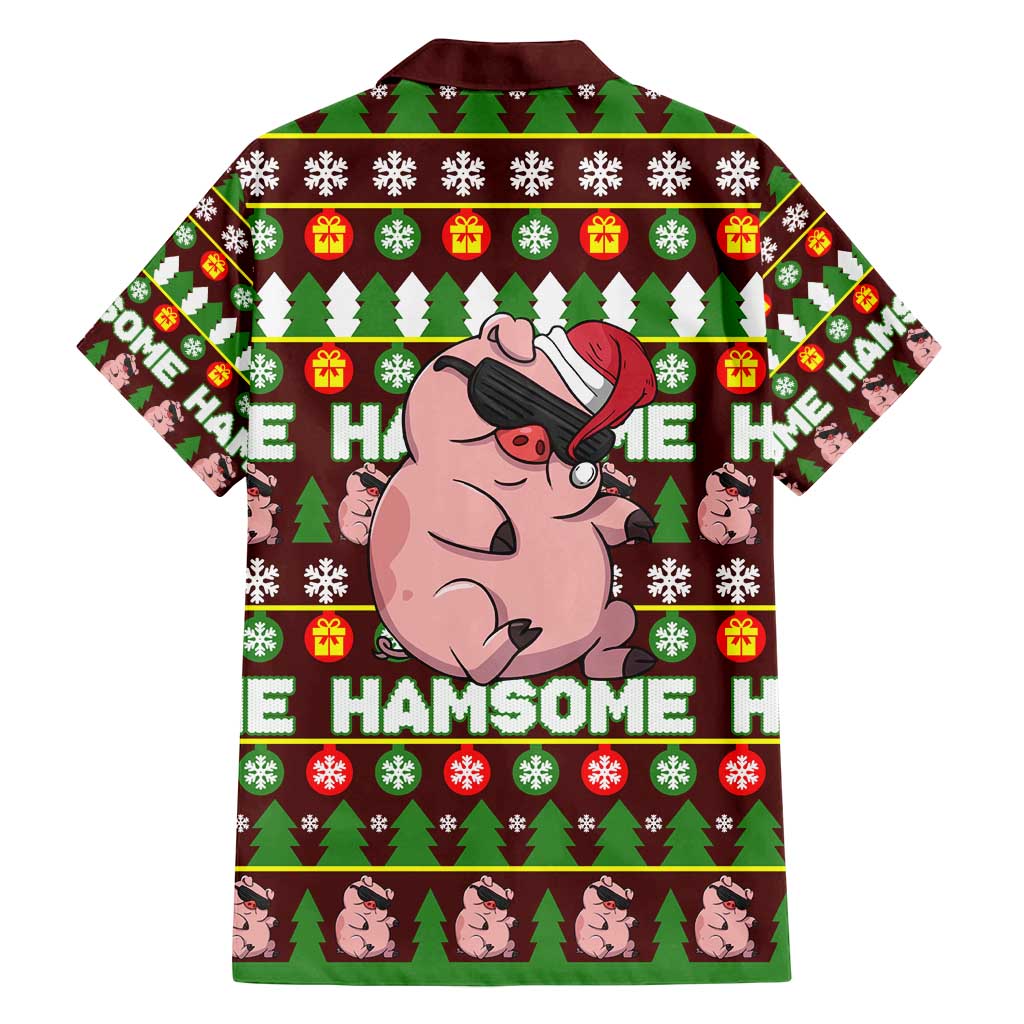 Hamsome Cute Pig Christmas Family Matching Long Sleeve Bodycon Dress and Hawaiian Shirt Xmas Holiday Patterns - Wonder Print Shop