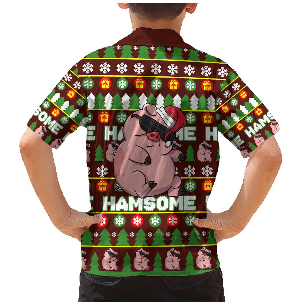 Hamsome Cute Pig Christmas Family Matching Mermaid Dress and Hawaiian Shirt Xmas Holiday Patterns - Wonder Print Shop