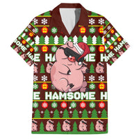 Hamsome Cute Pig Christmas Family Matching Off The Shoulder Long Sleeve Dress and Hawaiian Shirt Xmas Holiday Patterns - Wonder Print Shop