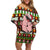 Hamsome Cute Pig Christmas Family Matching Off Shoulder Short Dress and Hawaiian Shirt Xmas Holiday Patterns - Wonder Print Shop