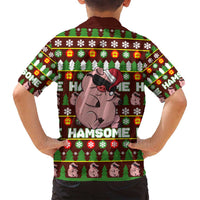 Hamsome Cute Pig Christmas Family Matching Puletasi and Hawaiian Shirt Xmas Holiday Patterns - Wonder Print Shop
