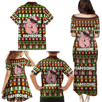 Hamsome Cute Pig Christmas Family Matching Puletasi and Hawaiian Shirt Xmas Holiday Patterns - Wonder Print Shop