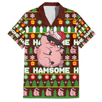 Hamsome Cute Pig Christmas Family Matching Short Sleeve Bodycon Dress and Hawaiian Shirt Xmas Holiday Patterns - Wonder Print Shop