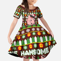 Hamsome Cute Pig Christmas Family Matching Tank Maxi Dress and Hawaiian Shirt Xmas Holiday Patterns - Wonder Print Shop