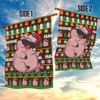 Hamsome Cute Pig Christmas Garden Flag Xmas Holiday Patterns - Wonder Print Shop