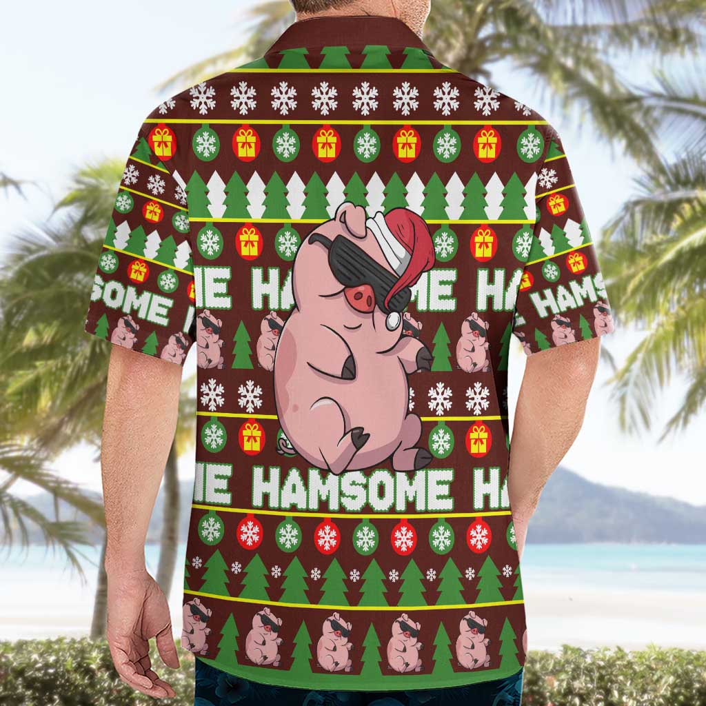 Hamsome Cute Pig Christmas Hawaiian Shirt Xmas Holiday Patterns - Wonder Print Shop