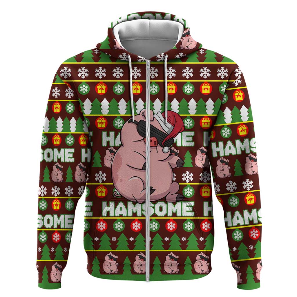 Hamsome Cute Pig Christmas Hoodie Xmas Holiday Patterns - Wonder Print Shop
