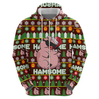 Hamsome Cute Pig Christmas Hoodie Xmas Holiday Patterns - Wonder Print Shop