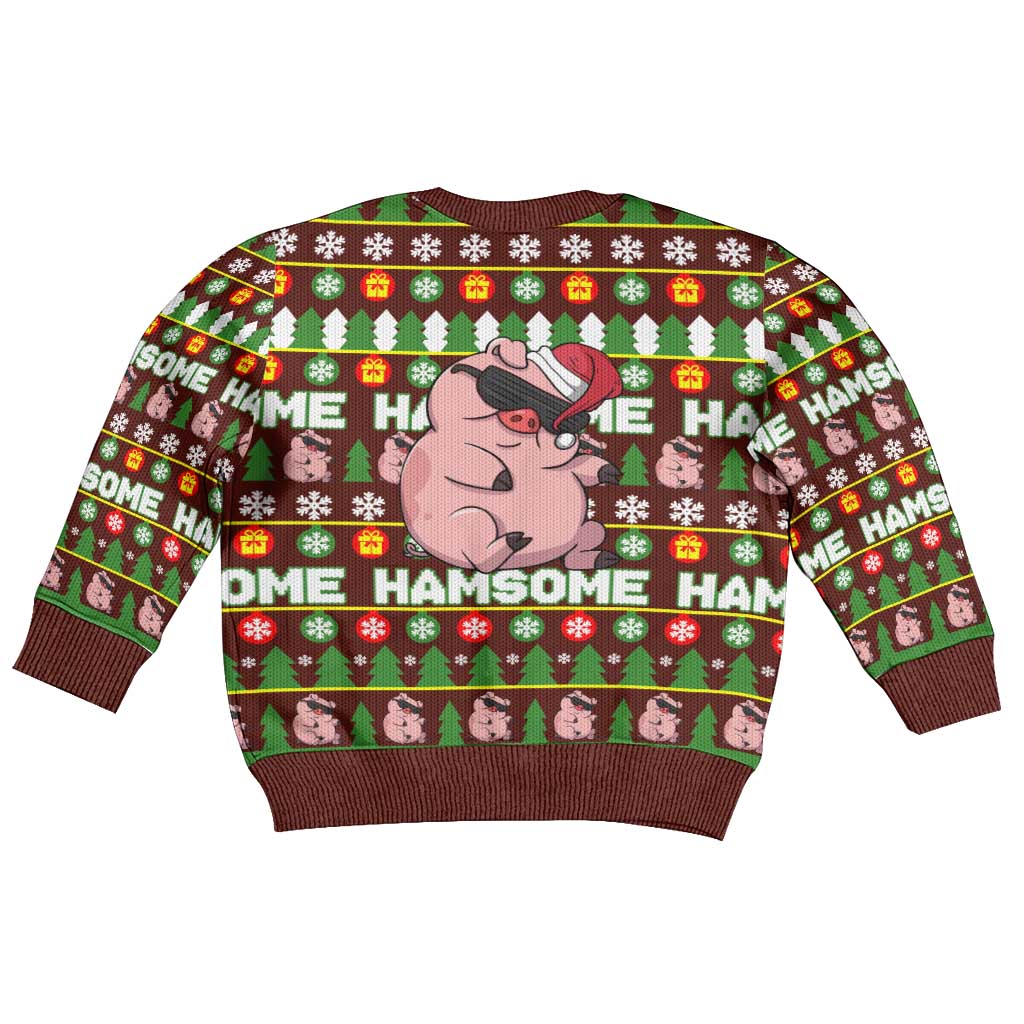 Hamsome Cute Pig Christmas Kid Ugly Christmas Sweater Xmas Holiday Patterns - Wonder Print Shop
