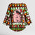 Hamsome Cute Pig Christmas Kimono Sleeve Blouse Xmas Holiday Patterns - Wonder Print Shop