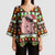 Hamsome Cute Pig Christmas Kimono Sleeve Blouse Xmas Holiday Patterns - Wonder Print Shop