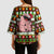 Hamsome Cute Pig Christmas Kimono Sleeve Blouse Xmas Holiday Patterns - Wonder Print Shop