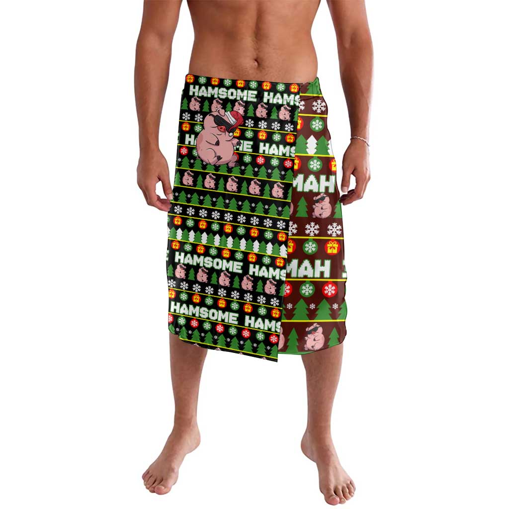 Hamsome Cute Pig Christmas Lavalava Xmas Holiday Patterns - Wonder Print Shop