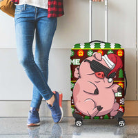 Hamsome Cute Pig Christmas Luggage Cover Xmas Holiday Patterns - Wonder Print Shop