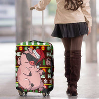 Hamsome Cute Pig Christmas Luggage Cover Xmas Holiday Patterns - Wonder Print Shop