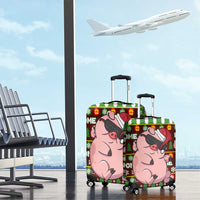 Hamsome Cute Pig Christmas Luggage Cover Xmas Holiday Patterns - Wonder Print Shop