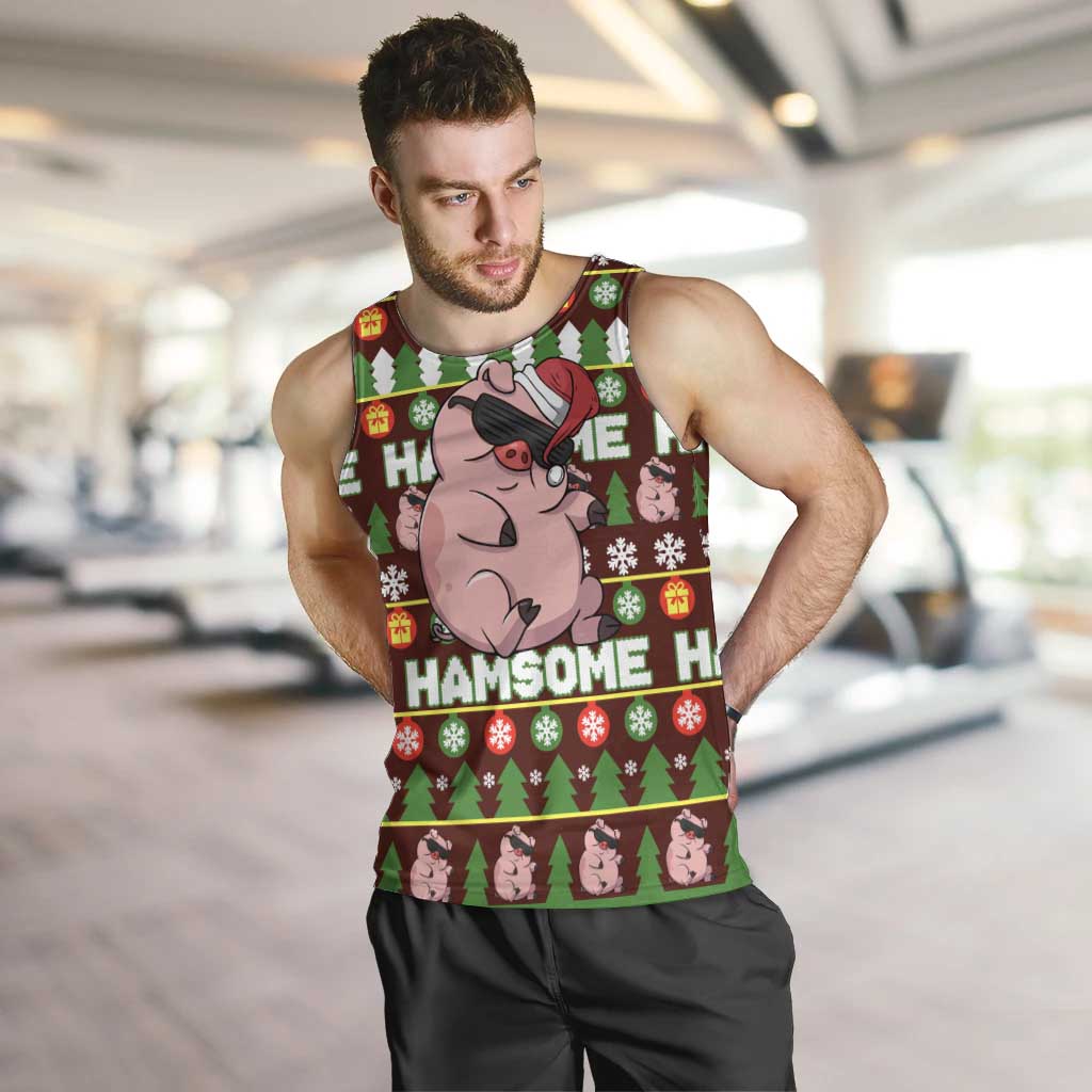 Hamsome Cute Pig Christmas Men Tank Top Xmas Holiday Patterns - Wonder Print Shop