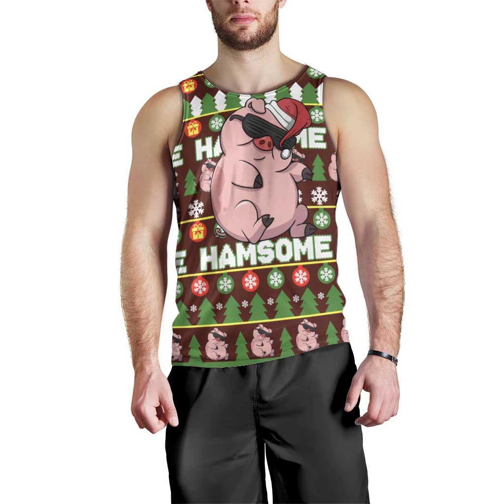 Hamsome Cute Pig Christmas Men Tank Top Xmas Holiday Patterns - Wonder Print Shop