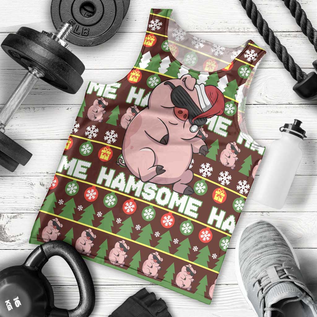 Hamsome Cute Pig Christmas Men Tank Top Xmas Holiday Patterns - Wonder Print Shop