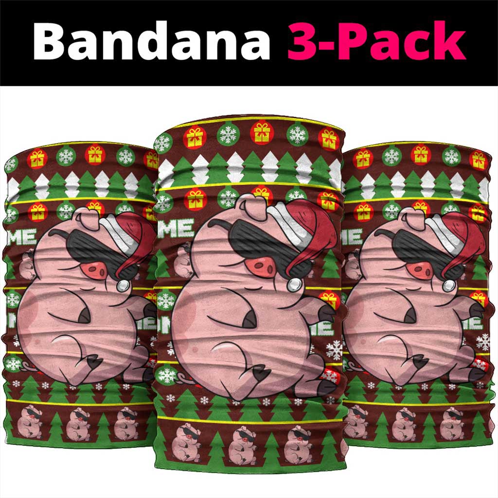 Hamsome Cute Pig Christmas Neck Gaiter Xmas Holiday Patterns - Wonder Print Shop