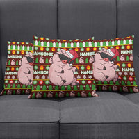 Hamsome Cute Pig Christmas Pillow Cover Xmas Holiday Patterns - Wonder Print Shop