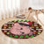 Hamsome Cute Pig Christmas Round Carpet Xmas Holiday Patterns - Wonder Print Shop
