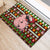 Hamsome Cute Pig Christmas Rubber Doormat Xmas Holiday Patterns - Wonder Print Shop