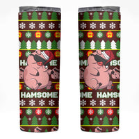 Hamsome Cute Pig Christmas Skinny Tumbler Xmas Holiday Patterns - Wonder Print Shop