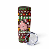 Hamsome Cute Pig Christmas Skinny Tumbler Xmas Holiday Patterns - Wonder Print Shop