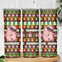 Hamsome Cute Pig Christmas Skinny Tumbler Xmas Holiday Patterns - Wonder Print Shop