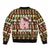 Hamsome Cute Pig Christmas Sleeve Zip Bomber Jacket Xmas Holiday Patterns - Wonder Print Shop