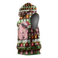 Hamsome Cute Pig Christmas Sleeveless Hoodie Xmas Holiday Patterns - Wonder Print Shop