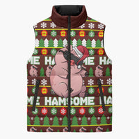Hamsome Cute Pig Christmas Sleeveless Puffer Jacket Xmas Holiday Patterns - Wonder Print Shop