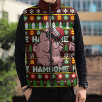 Hamsome Cute Pig Christmas Sleeveless Puffer Jacket Xmas Holiday Patterns - Wonder Print Shop