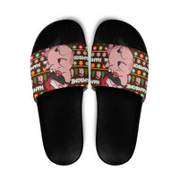 Hamsome Cute Pig Christmas Slide Sandals Xmas Holiday Patterns - Wonder Print Shop