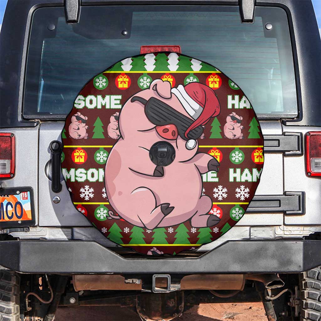 Hamsome Cute Pig Christmas Spare Tire Cover Xmas Holiday Patterns - Wonder Print Shop