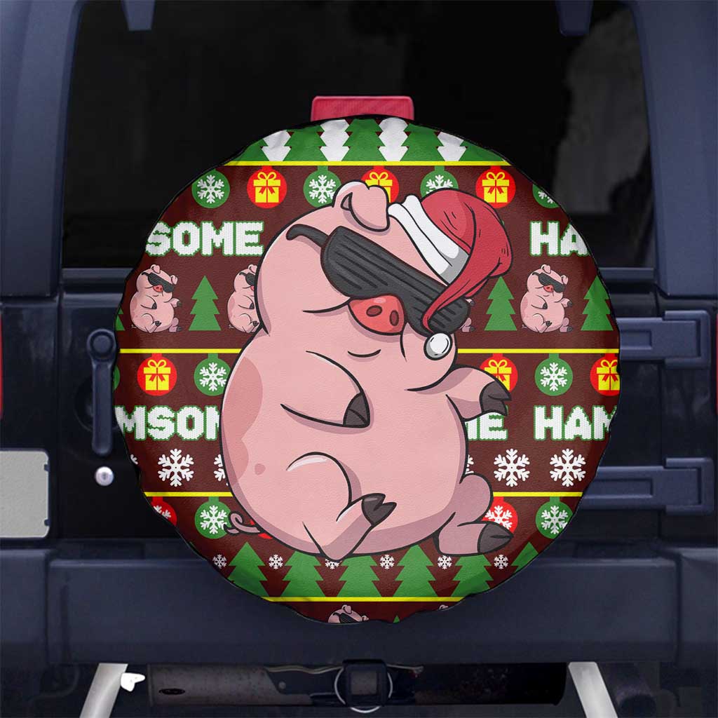 Hamsome Cute Pig Christmas Spare Tire Cover Xmas Holiday Patterns - Wonder Print Shop