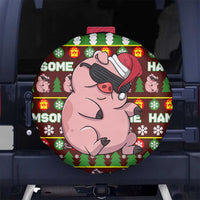 Hamsome Cute Pig Christmas Spare Tire Cover Xmas Holiday Patterns - Wonder Print Shop