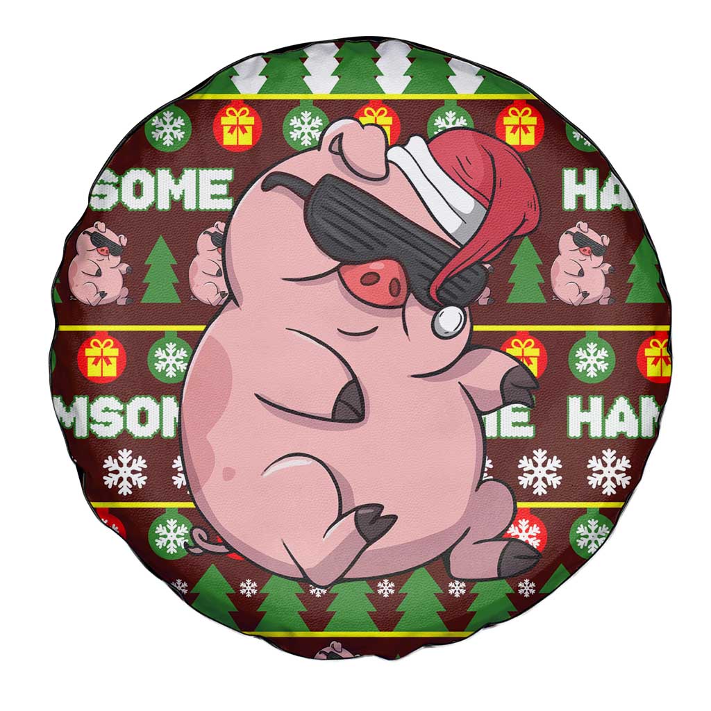Hamsome Cute Pig Christmas Spare Tire Cover Xmas Holiday Patterns - Wonder Print Shop