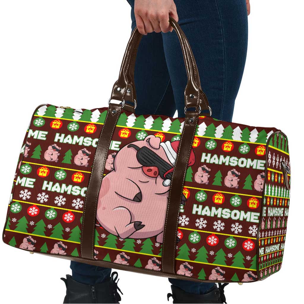 Hamsome Cute Pig Christmas Travel Bag Xmas Holiday Patterns - Wonder Print Shop