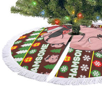 Hamsome Cute Pig Christmas Tree Skirt Xmas Holiday Patterns - Wonder Print Shop