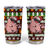 Hamsome Cute Pig Christmas Tumbler Cup Xmas Holiday Patterns - Wonder Print Shop