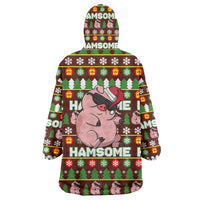 Hamsome Cute Pig Christmas Wearable Blanket Hoodie Xmas Holiday Patterns - Wonder Print Shop