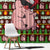 Hamsome Cute Pig Christmas Window Curtain Xmas Holiday Patterns - Wonder Print Shop