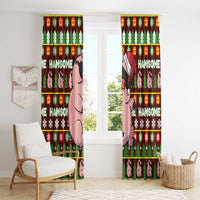 Hamsome Cute Pig Christmas Window Curtain Xmas Holiday Patterns - Wonder Print Shop